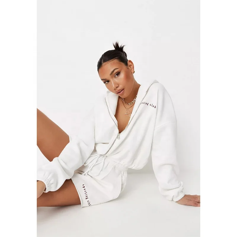 2021 custom logo comfy cotton zipper hoodie and biker shorts women two piece sets, Customized color
2021 custom logo comfy cotton zipper hoodie and biker shorts women two piece sets, Customized color