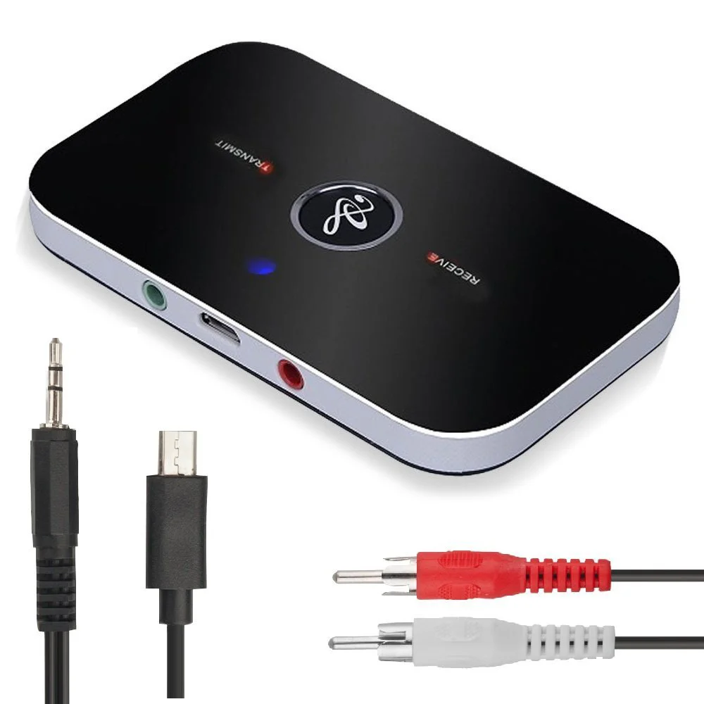 B6 2 in1 Bluetooth 5.0 Adapter Audio Bluetooth Receiver transmitter for Sound System Receptr Aux 3.5mm Audio Adapter - ANKUX.COM