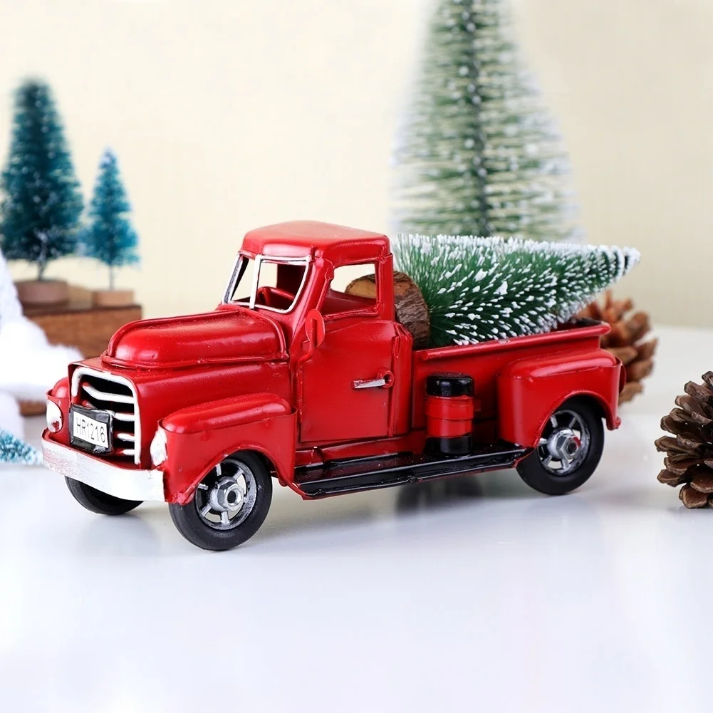 Red Metal Truck Christmas Party Decoration Table Top Decor for Home Kids Gifts Vintage Truck with Movable Wheel
Red Metal Truck Christmas Party Decoration Table Top Decor for Home Kids Gifts Vintage Truck with Movable Wheel