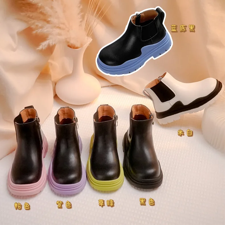 Quality Leather British Style Martin Boots Unisex Girls and Boys Leather Shoes Children's Chelsea Short Boots Shoes, Black
Quality Leather British Style Martin Boots Unisex Girls and Boys Leather Shoes Children's Chelsea Short Boots Shoes, Black