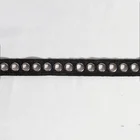 Silver eyelet style lace trim for decorative