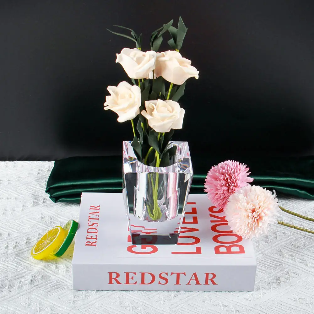 Factory Wholesale Home Office Desktop Decor Trapezoidal Shaped Crystal Glass Flower Vase Clear Crystal Vase
Factory Wholesale Home Office Desktop Decor Trapezoidal Shaped Crystal Glass Flower Vase Clear Crystal Vase