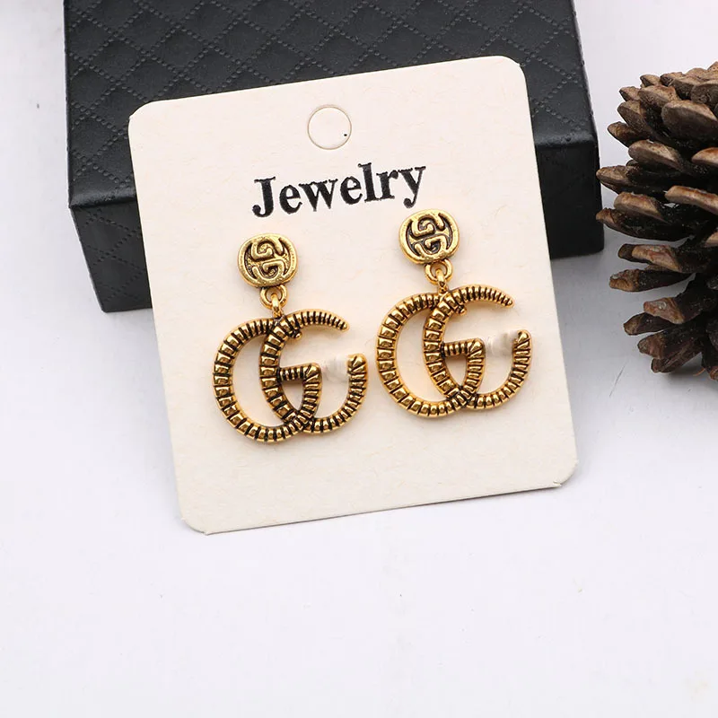 S925 Silver Needle New Letter Earrings Earrings High Quality Fashion Earrings, Ancient golden
S925 Silver Needle New Letter Earrings Earrings High Quality Fashion Earrings, Ancient golden