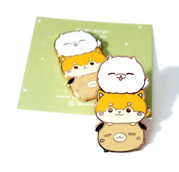 Children's Studyustom Kawaii Hard Enamel Lapel Pins Of Cute Puppy cute Pin with backing
Children's Studyustom Kawaii Hard Enamel Lapel Pins Of Cute Puppy cute Pin with backing