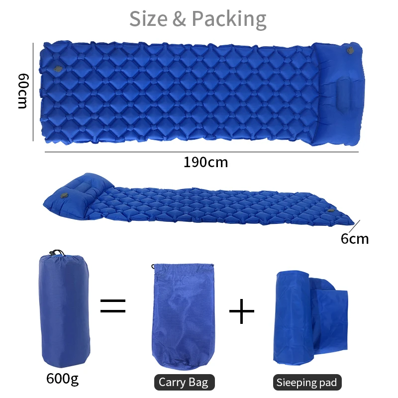 Inflatable Sleeping Pad Outdoor Light Weight Self Inflatable Sleeping Pad hiking sleeping mat, Customized
Inflatable Sleeping Pad Outdoor Light Weight Self Inflatable Sleeping Pad hiking sleeping mat, Customized