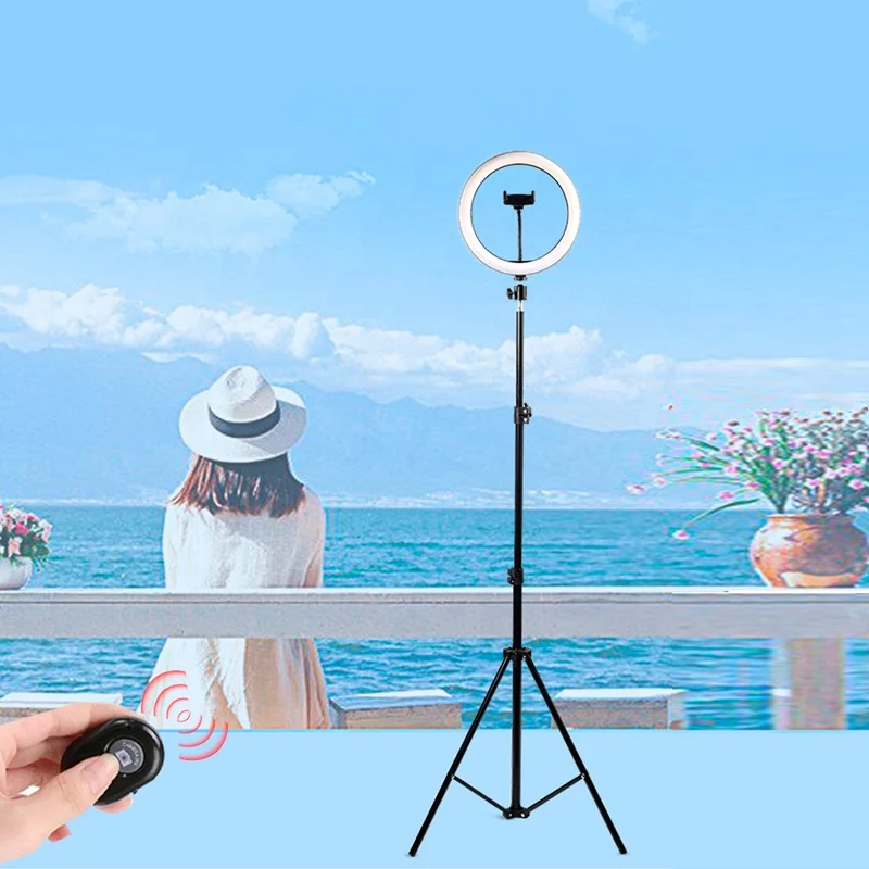 Hot sale tiktok light photography lights selfie ring light with tripod stand, Black white
Hot sale tiktok light photography lights selfie ring light with tripod stand, Black white