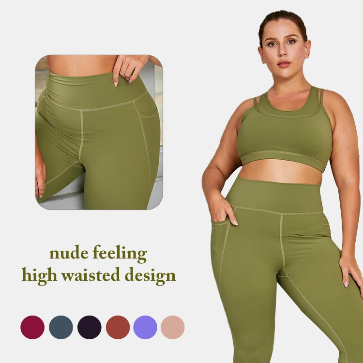 OEM ODM Fitness Clothing Yoga Suit Hollow Back Bra High Waist Yoga Leggings Set Green Plus Size Yoga Suit For Women
OEM ODM Fitness Clothing Yoga Suit Hollow Back Bra High Waist Yoga Leggings Set Green Plus Size Yoga Suit For Women