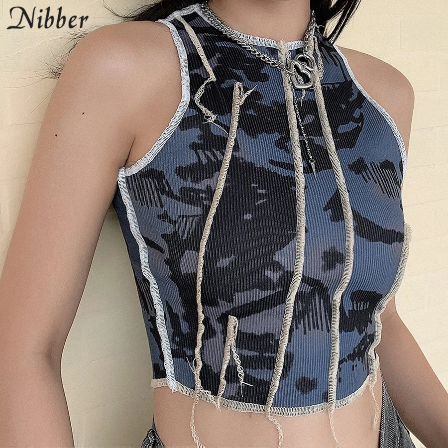 T1738442 Tie-dye casual tank top female Gothic street Patchwork camisole sleeveless knitting crop tops femme
T1738442 Tie-dye casual tank top female Gothic street Patchwork camisole sleeveless knitting crop tops femme