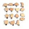 Hot Sale Food Grade Animal Shape Wooden Baby Pacifier Clip