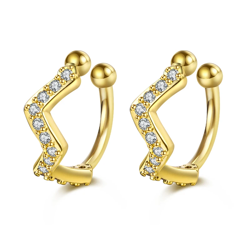 Personality wavy earrings summer fashion girl earrings 18K zircon earrings for women, Gold color
Personality wavy earrings summer fashion girl earrings 18K zircon earrings for women, Gold color