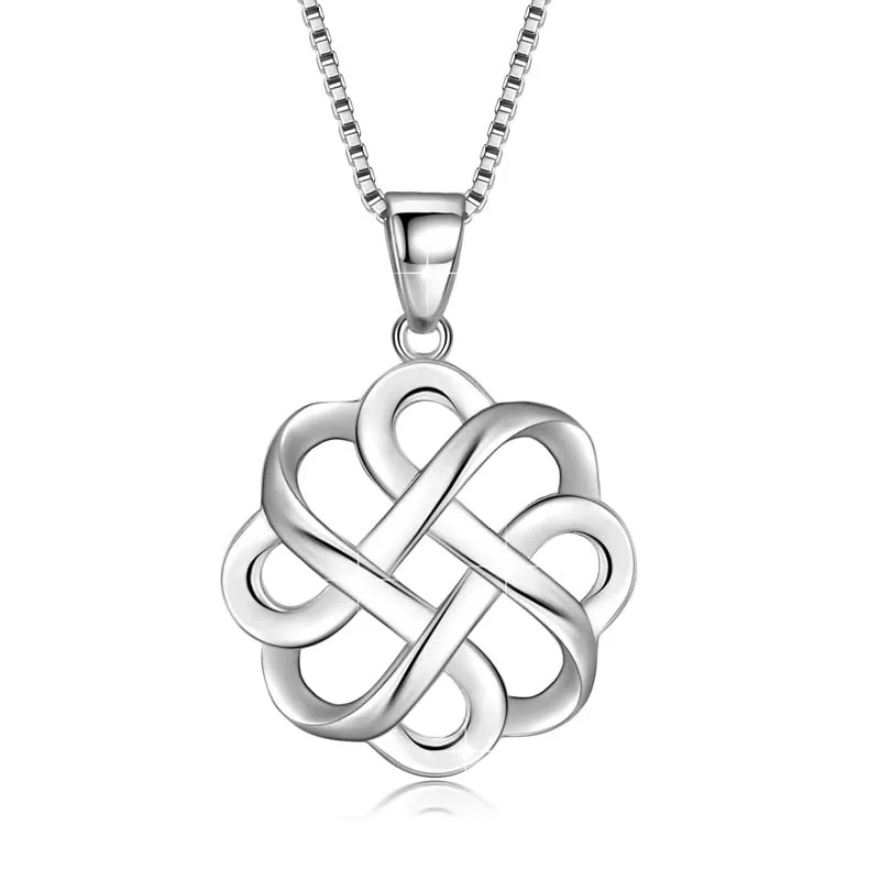 Fashion Women Necklace Chinese Knot Design Cross Pattern 925 Sterling Silver Pendant Necklace Jewelry
Fashion Women Necklace Chinese Knot Design Cross Pattern 925 Sterling Silver Pendant Necklace Jewelry