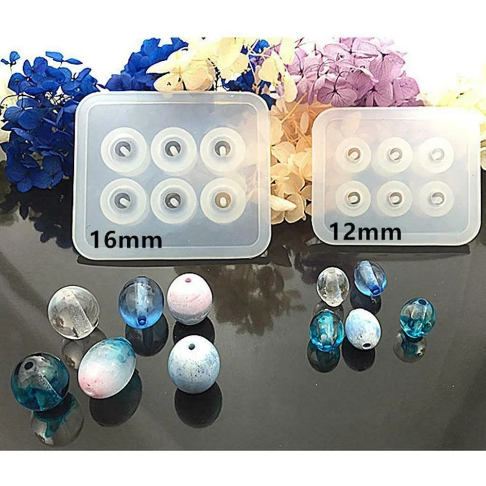 12/16mm Sphere Ball Silicone Bead Moulds Round Resin Mould for Making Jewellery Crystal Epoxy Bead Silicone Mold with Hole, White
12/16mm Sphere Ball Silicone Bead Moulds Round Resin Mould for Making Jewellery Crystal Epoxy Bead Silicone Mold with Hole, White