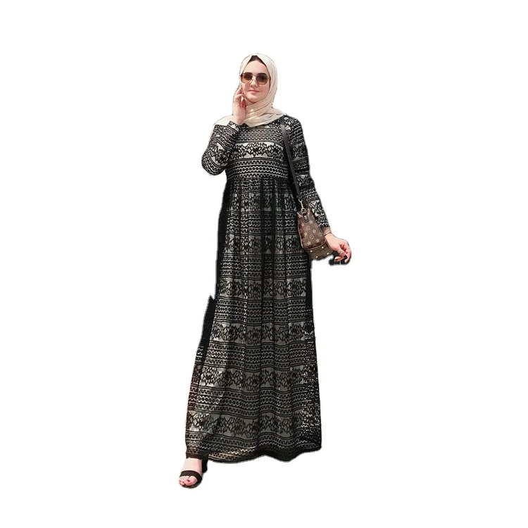 2021 dubai abaya new styles good quality double-deck black lace sexy dress with long sleeve for muslim women
2021 dubai abaya new styles good quality double-deck black lace sexy dress with long sleeve for muslim women
