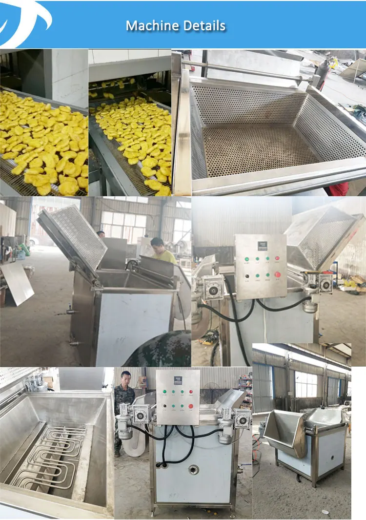 New Design Electric Cashew Frying Machine Gas Industrial Deep Pressure Fryer factory