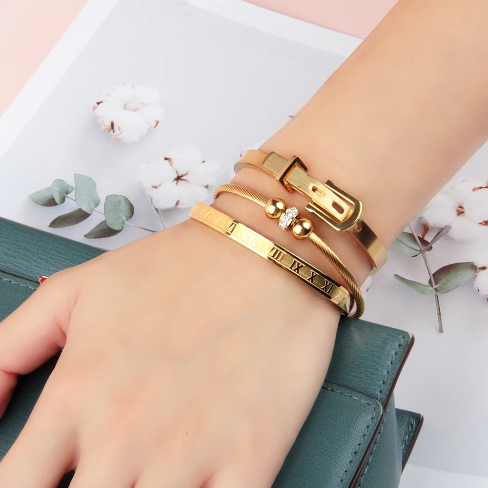 Three-piece combination high-quality titanium steel gift accessories transfer beads digital stainless steel bracelet woman
Three-piece combination high-quality titanium steel gift accessories transfer beads digital stainless steel bracelet woman