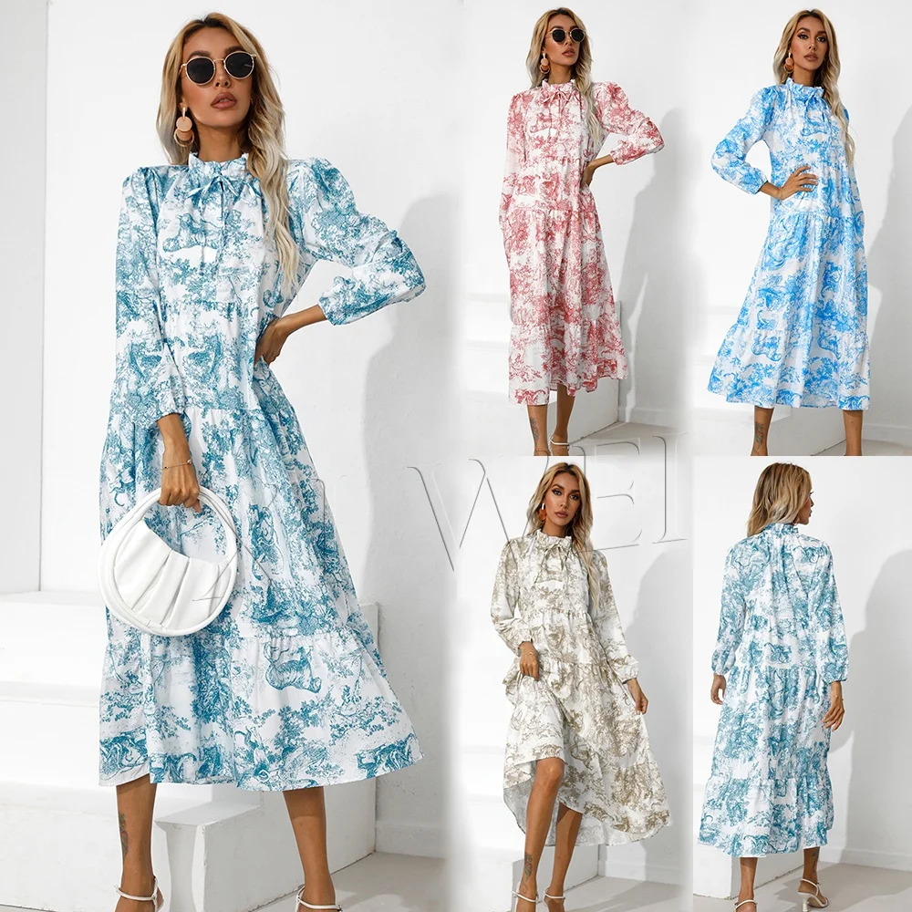 2021 autumn latest design women's casual dress boho fashion bandage round neck animal print loose bohemian chic long dress
2021 autumn latest design women's casual dress boho fashion bandage round neck animal print loose bohemian chic long dress