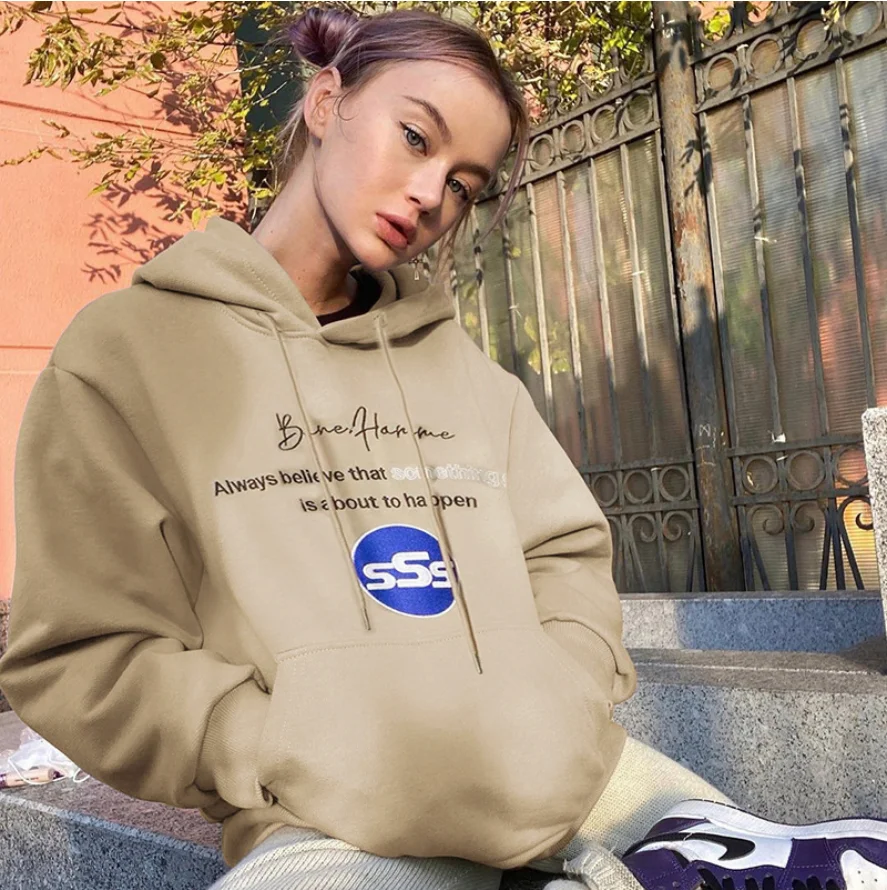 2020 winter streetwear women's hoodies print long sleeve pullover oversized hoodie for women clothing, Solid
2020 winter streetwear women's hoodies print long sleeve pullover oversized hoodie for women clothing, Solid