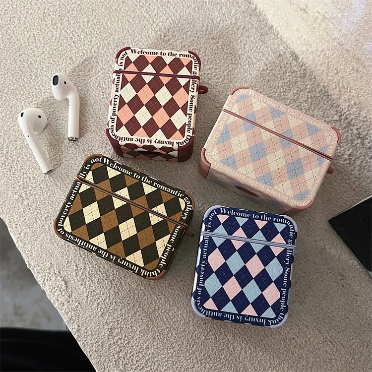 2022 Women Men New Fashion Luxury Colorful Plaid Designer Soft Leather Case for Airpods 1 2 3 Pro for Air pods 2 3 Pro
2022 Women Men New Fashion Luxury Colorful Plaid Designer Soft Leather Case for Airpods 1 2 3 Pro for Air pods 2 3 Pro