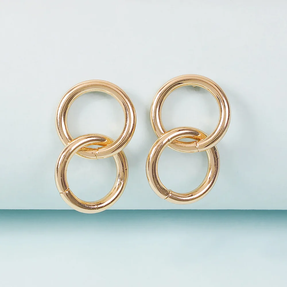 Punk Style Metal Geometric Double Hoop Earrings CHIC Style Simple Metal Ring Earrings Women
Punk Style Metal Geometric Double Hoop Earrings CHIC Style Simple Metal Ring Earrings Women