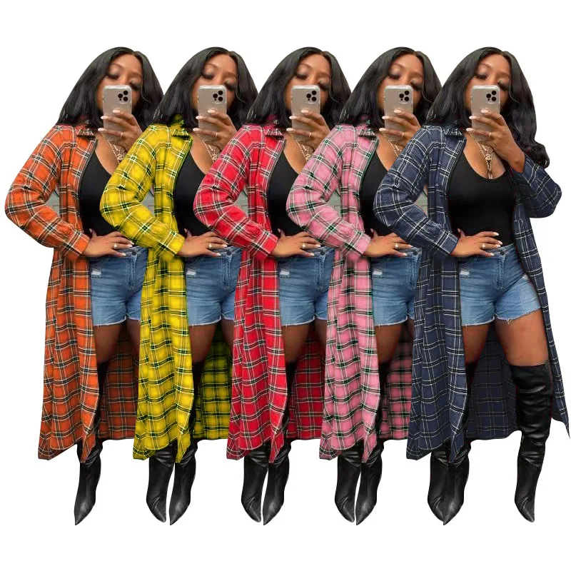 2021 Fall Winter Ladies Casual Long Sleeve Shirt Dress Cardigans Women'S Coats Women Tops Long Coats Plaid Shirts Blouses
2021 Fall Winter Ladies Casual Long Sleeve Shirt Dress Cardigans Women'S Coats Women Tops Long Coats Plaid Shirts Blouses