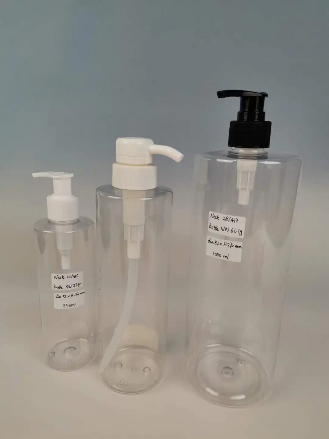 8 16 32 oz cylinder Pet bottle for hand sanitizer shower gel empty packaging container