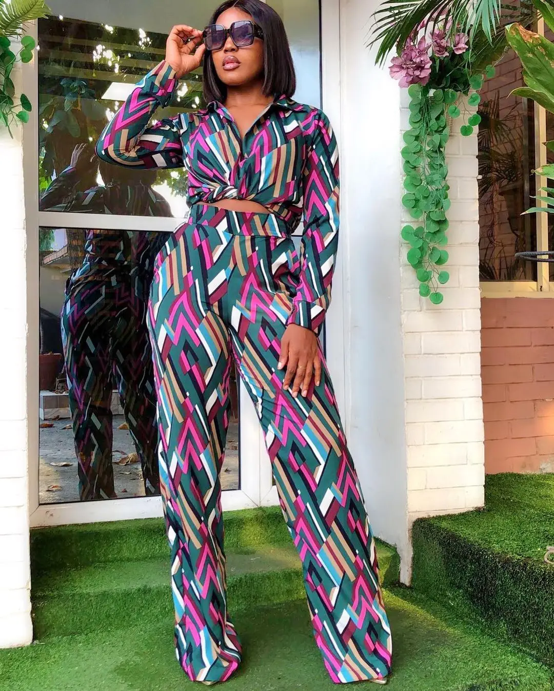 2021 Fashion 2 Piece Tracksuit Women Ladies Clothes Casual Long Sleeve Blouse+Wide Leg Pants Two Piece Set, Wine,blue
2021 Fashion 2 Piece Tracksuit Women Ladies Clothes Casual Long Sleeve Blouse+Wide Leg Pants Two Piece Set, Wine,blue