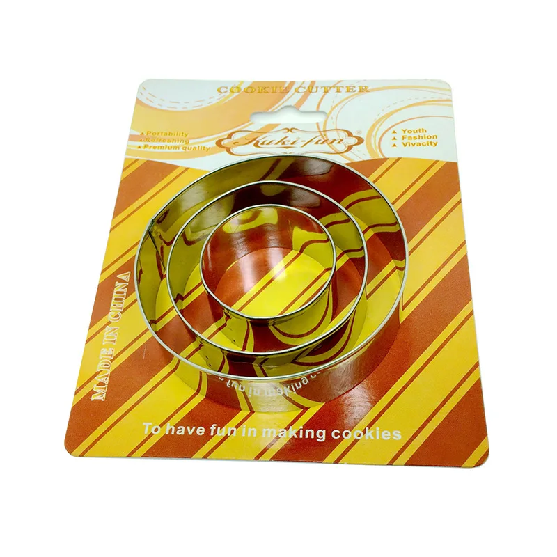 Factory Wholesale round 3-Piece Set Stainless Steel Cookie Cutter Baking DIY Rice Ball Mold
Factory Wholesale round 3-Piece Set Stainless Steel Cookie Cutter Baking DIY Rice Ball Mold