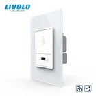 Livolo New Product Humidity remote 1 gang 2 way touch switch