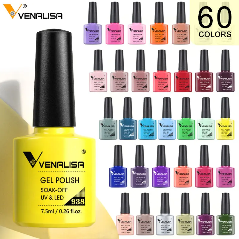 Venalisa Original 7.5 ML Soak Off UV Gel Nail Polish Cosmetics Nail Art color Gel Polish Shellak Nail Varnish Classic series gel, 60 colors #901-#960
Venalisa Original 7.5 ML Soak Off UV Gel Nail Polish Cosmetics Nail Art color Gel Polish Shellak Nail Varnish Classic series gel, 60 colors #901-#960