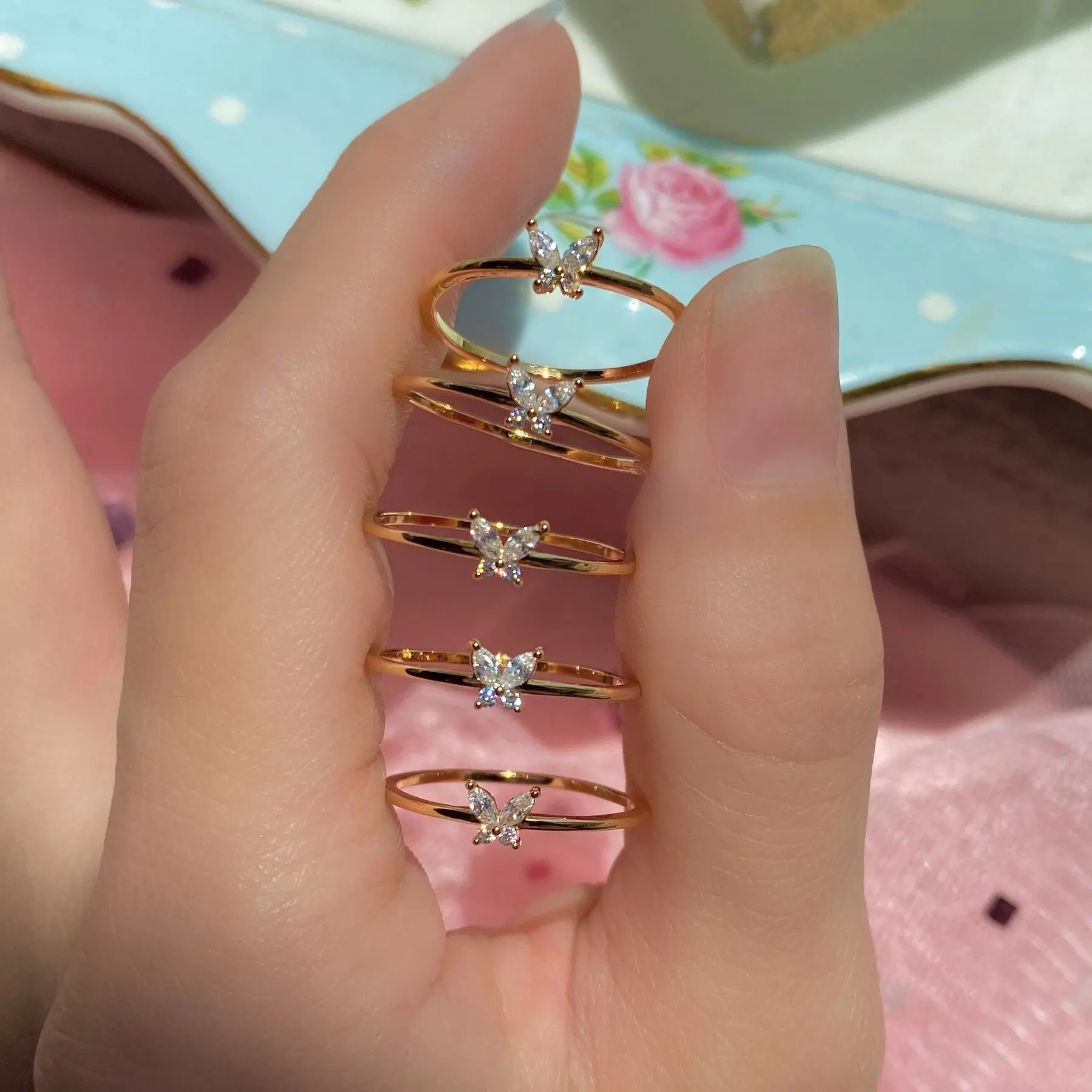 hot selling cubic zirconia cz fashion jewelry tiny cute lovely small butterfly ring, Customized
hot selling cubic zirconia cz fashion jewelry tiny cute lovely small butterfly ring, Customized
