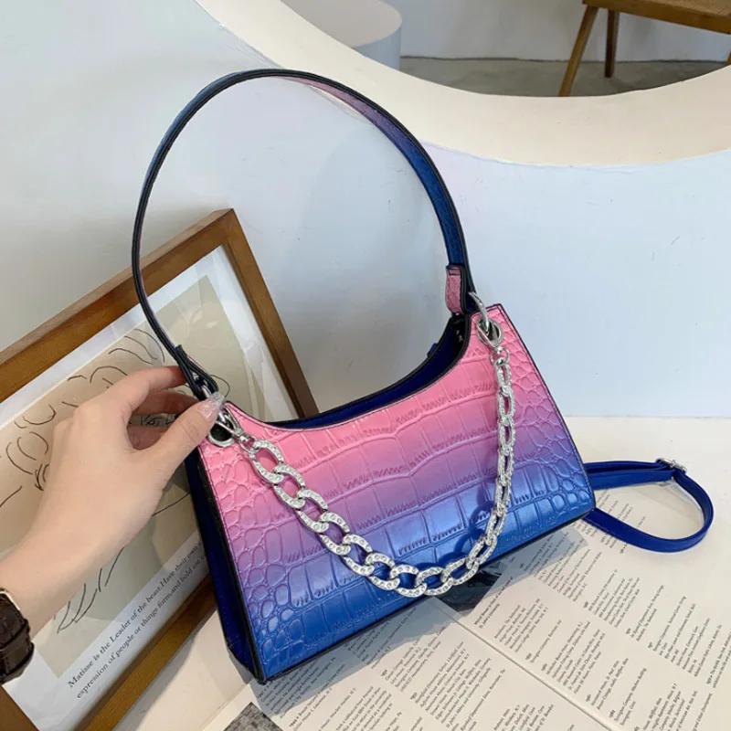 Fashion Croc-effect Leather Designer Baguette Bag Mini Shoulder Bag Handbags For Girls
Fashion Croc-effect Leather Designer Baguette Bag Mini Shoulder Bag Handbags For Girls