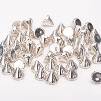 

8mm Sliver Gold Color Studs Spikes Plastic Decorative Rivet Punk Rivets For Leather Clothes Jewelry Making Crafts