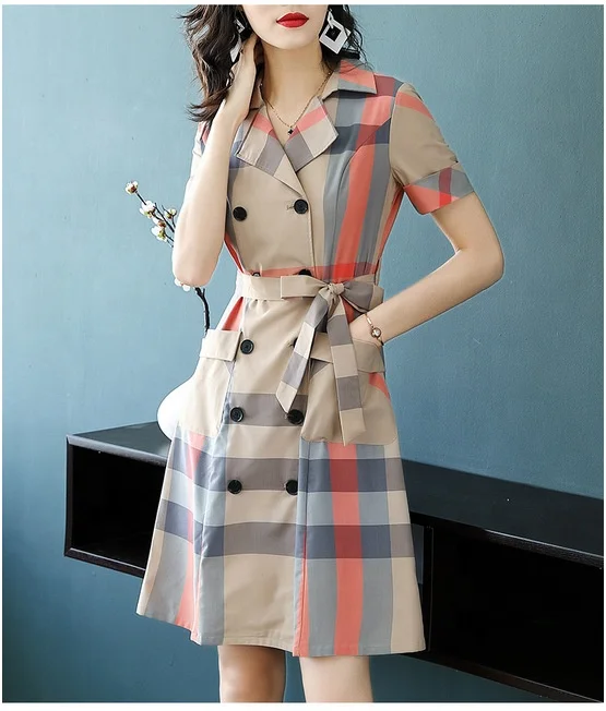 2021 Hot Sale Products Dresses belt Casual For Womens Elegant Summer Plaid Party brand lattice Cotton woman t shirt Dress, Shown
2021 Hot Sale Products Dresses belt Casual For Womens Elegant Summer Plaid Party brand lattice Cotton woman t shirt Dress, Shown