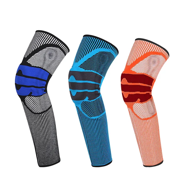 Hot Sale Elastic Breathable Extended Silicone Knee Pad with Spring Support and Compression, Long section blue and long section black and long section orange
Hot Sale Elastic Breathable Extended Silicone Knee Pad with Spring Support and Compression, Long section blue and long section black and long section orange