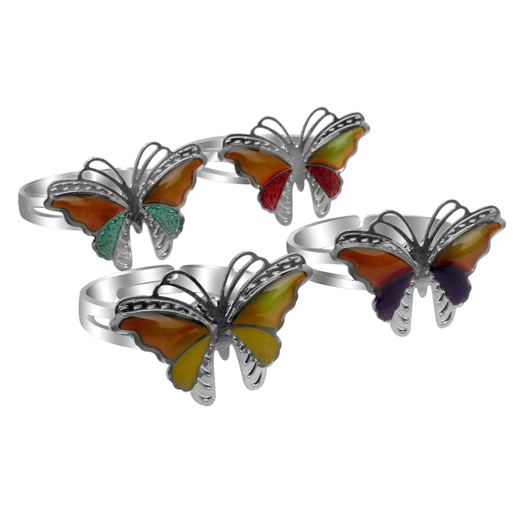 Fashion Open Adjustable Ring Color Changed Metal mood Ring For Kids Temperature Magic Butterfly Ring
Fashion Open Adjustable Ring Color Changed Metal mood Ring For Kids Temperature Magic Butterfly Ring