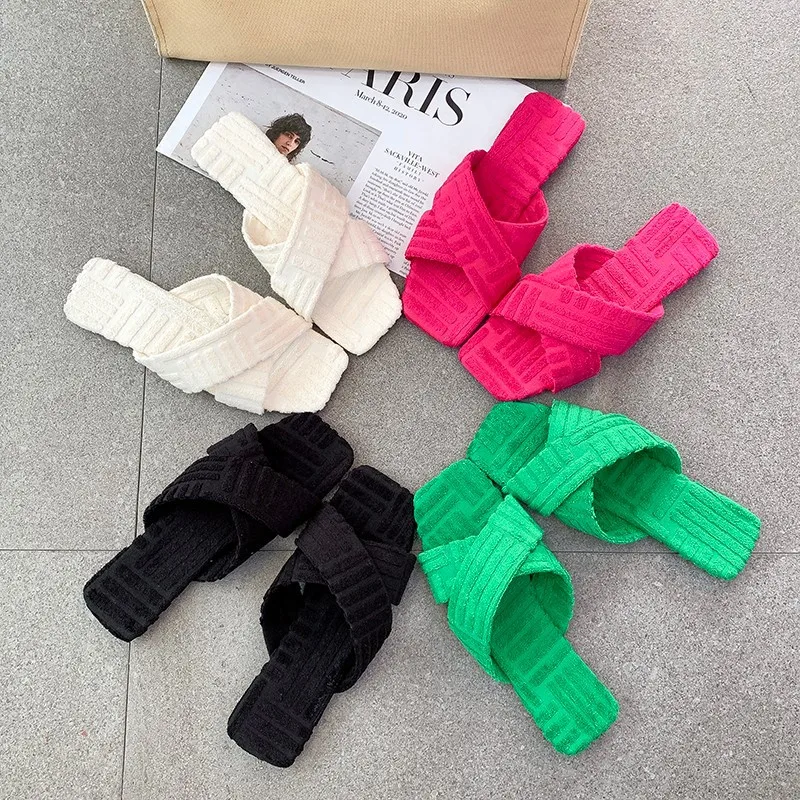 Winter Cozy Flat Furry Soft Comfortable Fashion Fur Indoor Outdoor Faux shearling cross slippers for women, Black, white, pink, green
Winter Cozy Flat Furry Soft Comfortable Fashion Fur Indoor Outdoor Faux shearling cross slippers for women, Black, white, pink, green
