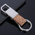 Custom Bulk Blank Key Chain Ring Holder Keyring Metal Genuine Car Logo Pu Leather Keychain