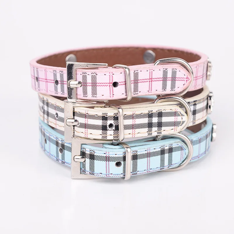 Classic PU Rhinestone Bone Plaid Dog Collar Wholesale China Pet Supplies, Multicolor
Classic PU Rhinestone Bone Plaid Dog Collar Wholesale China Pet Supplies, Multicolor