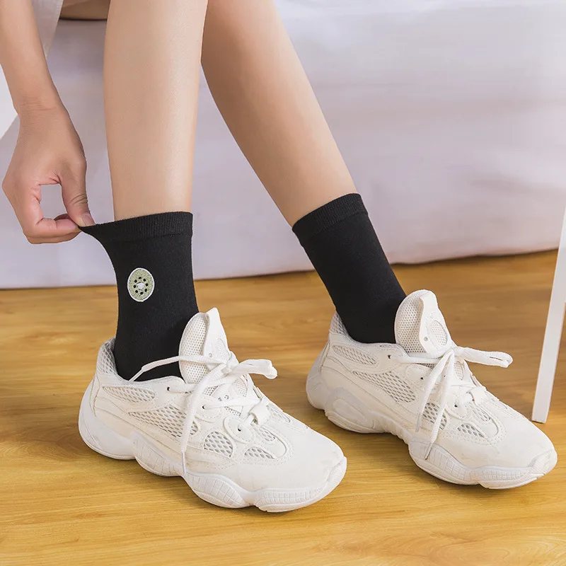Autumn new women's long socks colorful fruit interesting stockings, Custom color 
Autumn new women's long socks colorful fruit interesting stockings, Custom color