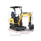 新しい Yanmars 1.5t 1.5 トン 1.5ton ミニクローラショベルマイクロ掘り販売のため