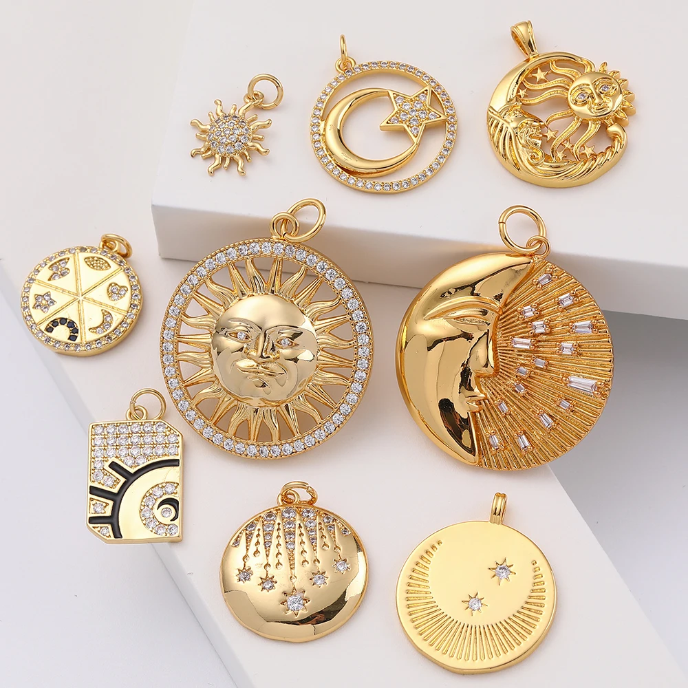 Hot Sale Gold Filled Sun Moon And Star Pendant Charms For Jewelry Making Accessories
Hot Sale Gold Filled Sun Moon And Star Pendant Charms For Jewelry Making Accessories