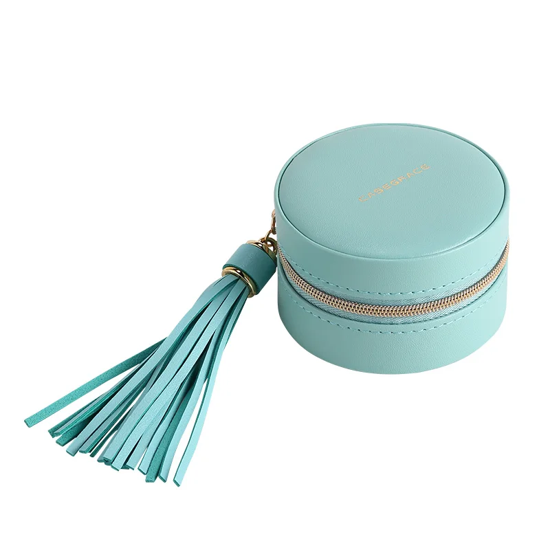 Wholesale Mini Round Portable PU Leather Jewelry Box Organizer Girl Velvet Travel Small Earring Ring Necklace Storage Gift Case, White/blue
Wholesale Mini Round Portable PU Leather Jewelry Box Organizer Girl Velvet Travel Small Earring Ring Necklace Storage Gift Case, White/blue