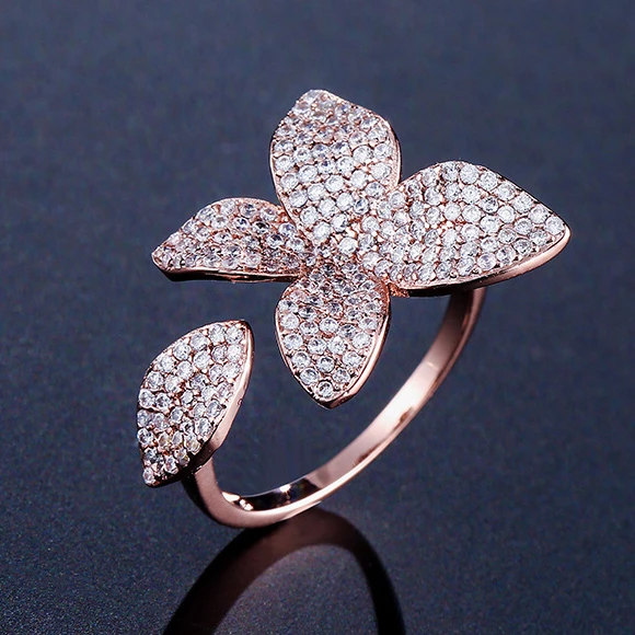 Trendy Elegant Fine Polishing 18K Real Gold Plated CZ Open Leaf Rings Zircon Open leaves Zircon Cuff Ring
Trendy Elegant Fine Polishing 18K Real Gold Plated CZ Open Leaf Rings Zircon Open leaves Zircon Cuff Ring