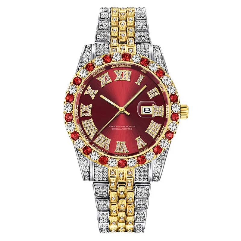 Wrist Luxury Fully Automatic Watches Men Inlaid Diamond Quartz Watch, As pictures
Wrist Luxury Fully Automatic Watches Men Inlaid Diamond Quartz Watch, As pictures