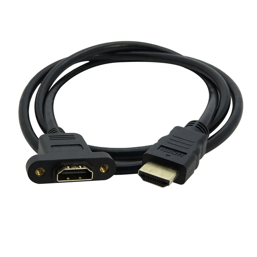 Hdmi 4k Male to Hdmi Female Screw Wall Mount Panel Mount 2.0 Extension Cable Female Socket Metal Exposed, Balck
Hdmi 4k Male to Hdmi Female Screw Wall Mount Panel Mount 2.0 Extension Cable Female Socket Metal Exposed, Balck