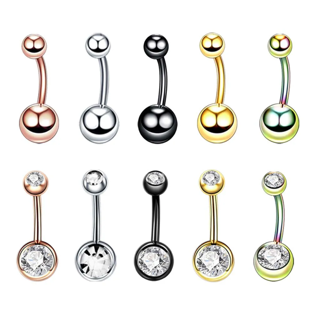 Classic 1Pcs 14G Clear Zircon Belly Button Rings For Women Gold Colorful Stainless Steel Belly Rings Piercing Jewelry, Silver
Classic 1Pcs 14G Clear Zircon Belly Button Rings For Women Gold Colorful Stainless Steel Belly Rings Piercing Jewelry, Silver