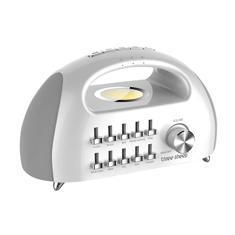Earphone Interface Available Q2 Sleep Therapy Sound Machine With ABS Material, White 
Earphone Interface Available Q2 Sleep Therapy Sound Machine With ABS Material, White