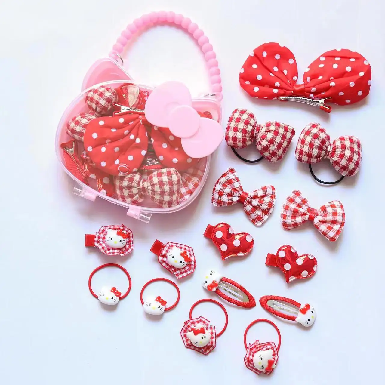 MIO Little Girls Cartoon Cat Handbag Pink Bead Chain Sweet Bow Hair Clip Elastic Rubber Band Kids Hair Pins Hair Accessories Set
MIO Little Girls Cartoon Cat Handbag Pink Bead Chain Sweet Bow Hair Clip Elastic Rubber Band Kids Hair Pins Hair Accessories Set