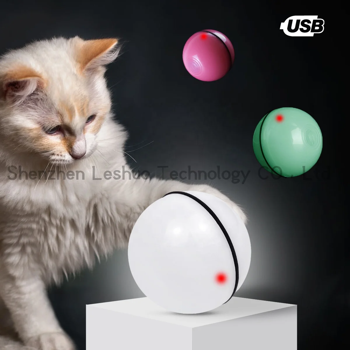 USB Charge Cat Toys Automatic Scrolling Cat Ball Toy Pet Chase IQ Training Electric Cat Toy Pet Accessories, Green/pink/white
USB Charge Cat Toys Automatic Scrolling Cat Ball Toy Pet Chase IQ Training Electric Cat Toy Pet Accessories, Green/pink/white
