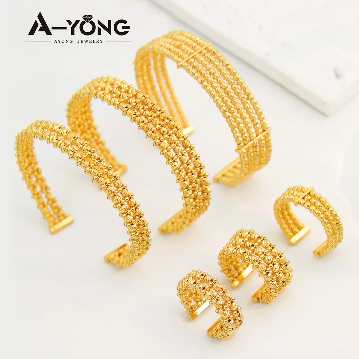 Hot Simple Style Adjustable Ring Open Bangle Bracelet Women's Bangles and Rings Sets
Hot Simple Style Adjustable Ring Open Bangle Bracelet Women's Bangles and Rings Sets